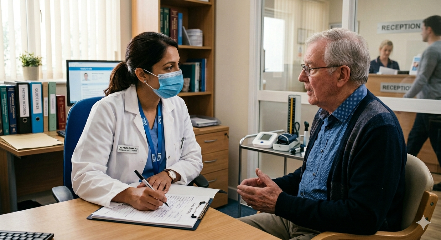 Audiologist discussing hearing concerns with a patient